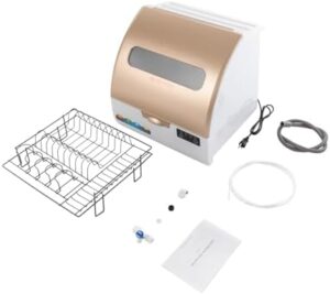 Compact Dishwasher Countertop Washing Machine with 360° Spray and Air-Dry Technology