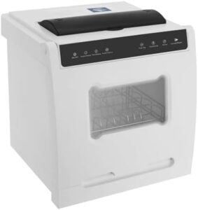 Small Countertop Dishwasher with Detachable Rack and High-Efficiency Drying