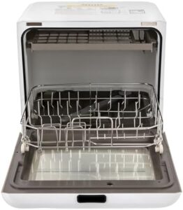 Countertop Dishwasher 800W Portable Dishwasher with 6L Water Tank, 4 Washing Programs, and High-Temperature Sanitation