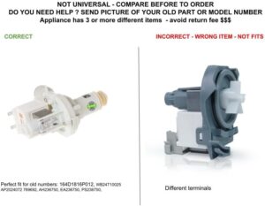 General Electric Dishwasher Drain Pump Assembly compatible with EAP2577650 PS2577650  