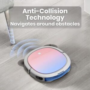 Smart Wi-Fi Robot Vacuum Cleaner, White, sleek design, cleaning robot