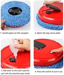 Vacuum Cleaner Three in One Intelligent Sweeping Robot – Black and Red design, perfect for dry and wet cleaning on carpets and broadleaf trees