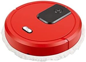 Vacuum Cleaner Three in One Intelligent Sweeping Robot – Black and Red design, perfect for dry and wet cleaning on carpets and broadleaf trees