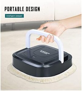 Vacuum Cleaner Auto Mopping Robot - Black, ideal for carpets and floors with broadleaf trees, offering both dry and wet cleaning functions.