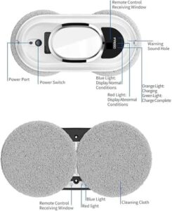 Robot Window Cleaner Vacuum with Anti-Drop Technology and Long Battery Life