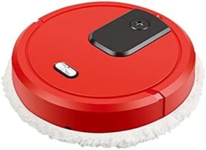 Intelligent Sweeping Robot Vacuum Cleaner in red, offering 3-in-1 functionality for efficient cleaning, mopping, and humidifying  