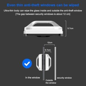 Window Cleaner Robot with 3000pa vacuum adsorption and auto water spray cleaning high-rise windows and glass surfaces