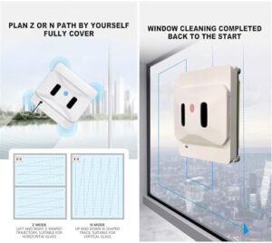 Electric Window Robotic Cleaner with remote control and strong vacuum adsorption for efficient cleaning