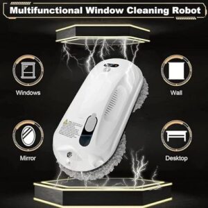 Window Cleaner Robot with Auto Water Spray, 2800pa Strong Suction for Indoor and Outdoor Glass Cleaning  