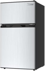 Frigidaire EFR834AMZ 3.2 Cu Ft Double Door Top Freezer Refrigerator in stainless steel