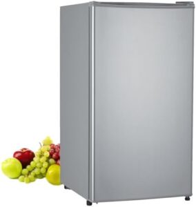 Mini Fridge with Freezer - 3.2 Cu.Ft Compact Refrigerator with Adjustable Thermostat, Ideal for Bedroom, Apartment, and Office