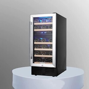 15 Inch Wine Cooler with Stainless Steel Glass Door for 28 Bottles