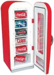 Frigidaire EFMIS045-RED Retro Mini Fridge in Red with Vending Machine Door