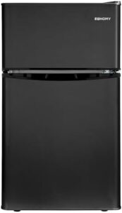 EUHOMY Mini Fridge with Freezer, 3.2 Cu.Ft, Compact Design for Small Spaces