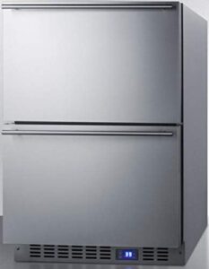 Summit FF642D Drawer Refrigerator, Stainless Steel, Compact, Energy Efficient