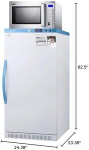 AccuCold MLRS8MC-SCM1000SS Breast Milk Refrigerator and Microwave Combination with 8 cu. ft. Capacity