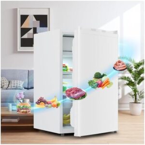 Compact Mini Fridge with Freezer, 4.3 Cu.Ft Single Door Refrigerator, ideal for food storage and drink cooling