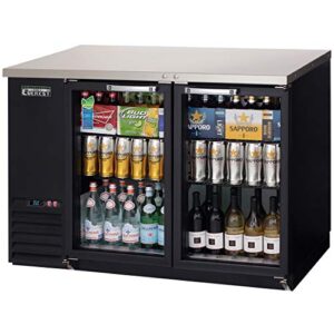 EBB48G-24 Back Bar Cooler Cabinet with dual glass doors, energy-efficient, NSF certified, 13 cu. ft.