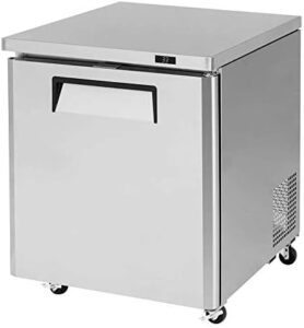 28in Undercounter Cooler Stainless 6.5 Cu.Ft Refrigerator in a modern kitchen setting