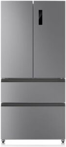 18.75 Cu.ft French Door Refrigerator, 33 Inch Large Capacity Stainless Steel Fridge, Full Size Bottom Freezer Frost-free Counter Depth Fridge